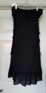 Linen summer strapless dress